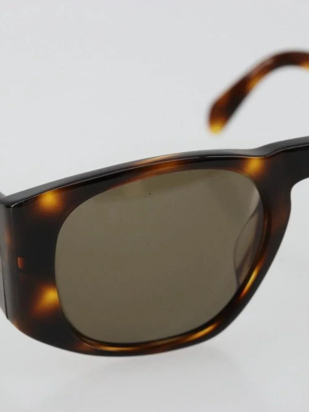 CHANEL Sunglasses Plastic Brown Gold CC Auth yk20489M